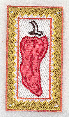 Embroidery Design: Chilli pepper 1.44w X 2.69h