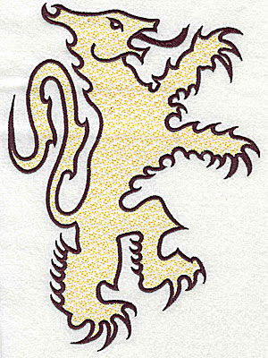 Embroidery Design: Lion symbol  5.88w X 8.00h