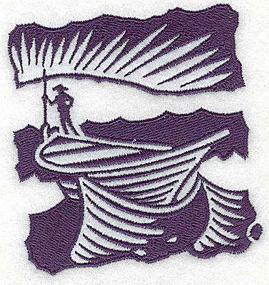 Embroidery Design: Fisherman with boat 2.81w X 3.00h