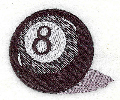 Embroidery Design: Eight ball 2.44w X 2.00h
