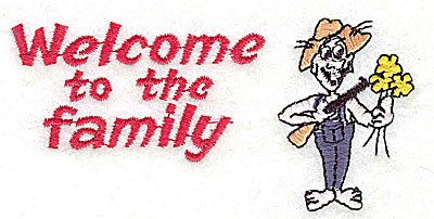 Embroidery Design: Welcome to the Family 4.00w X 1.88h