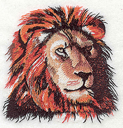 Embroidery Design: Lion Head 4.25w X 4.38h