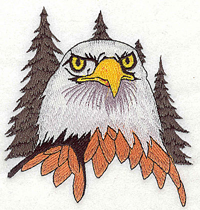 Embroidery Design: Bald Eagle head 4.13w X 4.50h