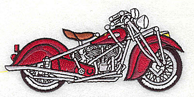 Embroidery Design: Motorcycle  4.13w X 1.94h