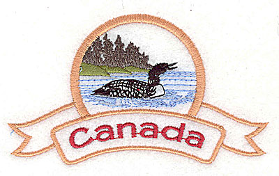 Embroidery Design: Canada Loon 4.13w X 2.38h