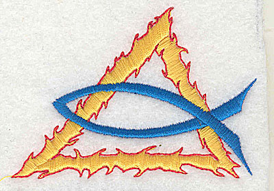 Embroidery Design: Christian symbol 3.31w X 2.38h