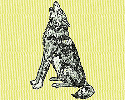 Embroidery Design: Howling Wolf 1.69w X 2.50h