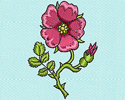 Embroidery Design: Flower  1.19w X 1.63h