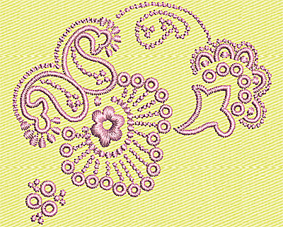 Embroidery Design: Paisley Design 2.25w X 1.94h