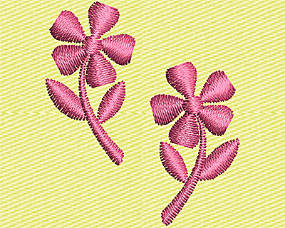 Embroidery Design: Flower Duo 1.13w X 1.31h
