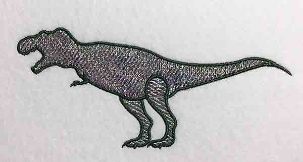 Embroidery Design: Dinosaur T-Rex Mylar Lg 8.14w X 3.82h