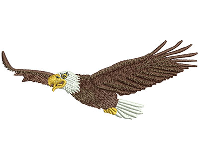 Embroidery Design: Cartoon Eagle Flying Lg 4.51w X 1.82h