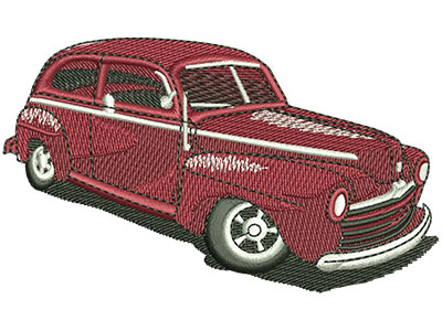 Embroidery Design: Classic Orange Car Lg 3.99w X 2.33h