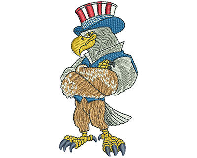 Embroidery Design: Proud Uncle Sam Eagle Lg 2.05w X 4.02h