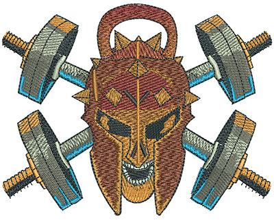 Embroidery Design: Spartan Weights Lg 4.50w X 3.54h