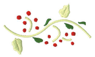 Embroidery Design: Berry Border3.56" x 2.10"