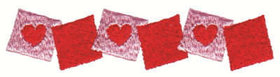 Embroidery Design: Valentine Note Embellishments4.00" x .94"