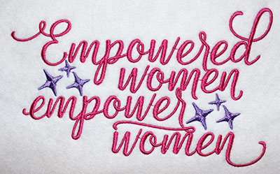 Empowered Women Empower Women free embroidery design