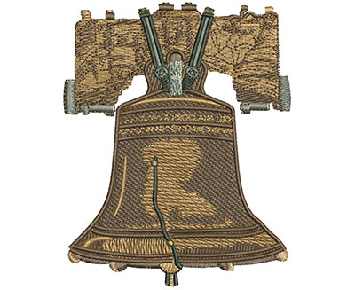 Embroidery Design: Realistic Liberty Bell Lg 3.21w X 4.00h