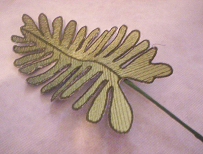 Embroidery Design: Fern 3D Flower6.40" x 4.02"