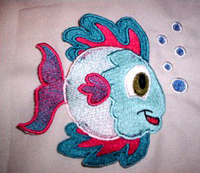 Embroidery Design: Fish3.69" x 4.64"