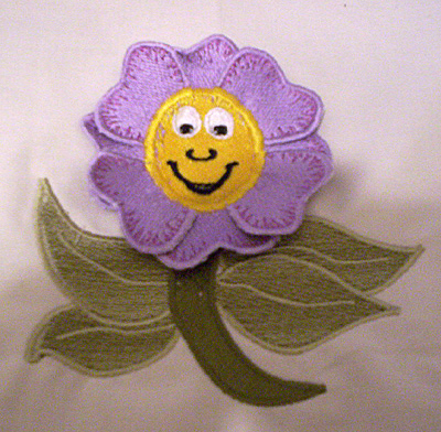 Embroidery Design: Flower Pams 3D4.72" x 4.37"