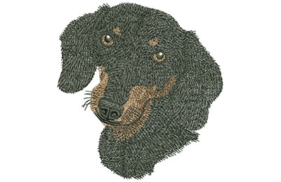 Embroidery Design: Dachshund Face Lg 4.20w X 4.50h