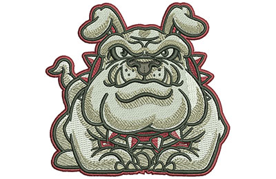 Embroidery Design: Cartoon Bulldog Standing Lg 4.22w X 3.98h