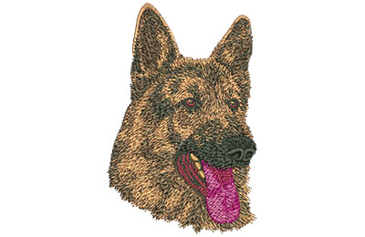 Embroidery Design: German Shepherd Face Lg 2.90w X 4.51h