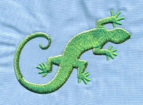 Embroidery Design: Gecko Lizard (large)3.98" x 3.01"