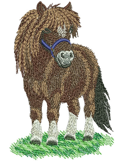Embroidery Design: Shetland Pony Lg 2.90w X 4.50h