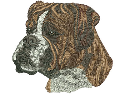 Embroidery Design: Boxer Face Lg 4.80w X 4.49h