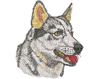 Embroidery Design: Husky Face Lg 3.88w X 4.48h