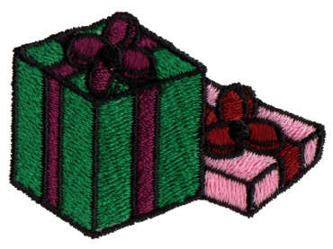 Embroidery Design: Wrapped Gifts2.17" x 1.48"