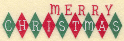 Embroidery Design: Merry Christmas Large7.00w X 2.02h