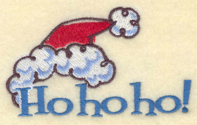 Embroidery Design: Ho ho ho Santa Hat3.91w X 2.34h