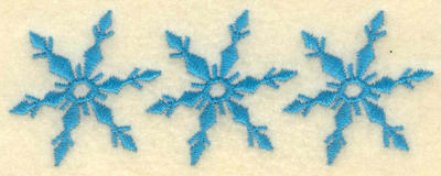 Embroidery Design: Three Fancy Snowflakes3.91w X 1.43h