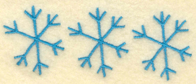 Embroidery Design: Three Snowflakes3.91w X 1.46h