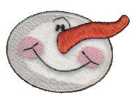 Embroidery Design: Snowman Head2.76" x 2.01"