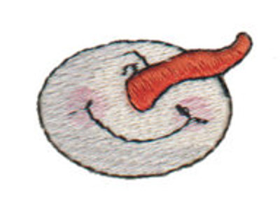 Embroidery Design: Snowman Head 21.53" x 1.02"