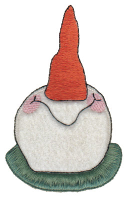 Embroidery Design: Snowman Head 32.99" x 4.81"