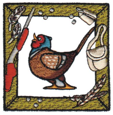 Embroidery Design: Pheasant Hunt4.09" x 3.16"