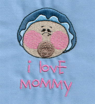 Embroidery Design: I Love Mommy2.27" x 3.37"