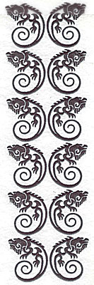 Embroidery Design: Iguana twelve 3.43w X 11.76h