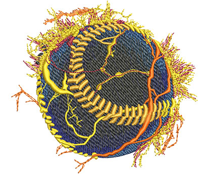Embroidery Design: Lava Baseball Lg 4.82w X 4.47h