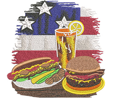 Embroidery Design: Family Reunion Flag Lg 5.95w X 5.94h