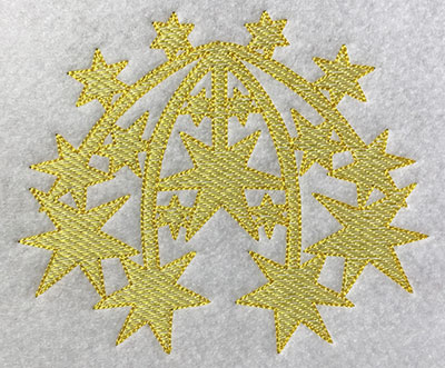 Embroidery Design: Christmas Trapunto Stars 5.41w X 4.53h