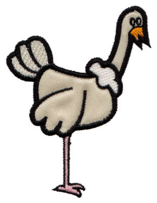 Embroidery Design: Ostrich Applique2.88" x 3.85"
