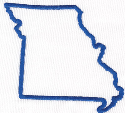 Embroidery Design: Missouri Outline3.15" x 3.57"