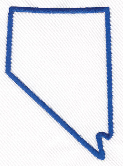 Embroidery Design: Nevada Outline3.52" x 2.46"
